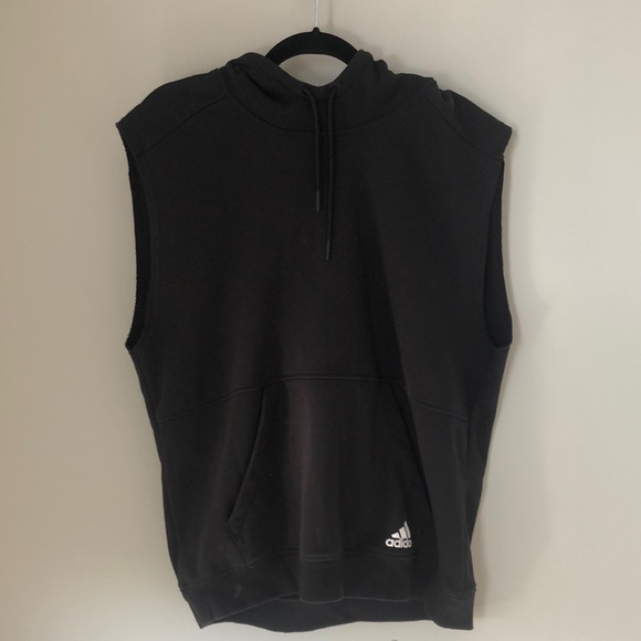 adidas Other - Men’s Adidas Sleeveless Black Hoodie